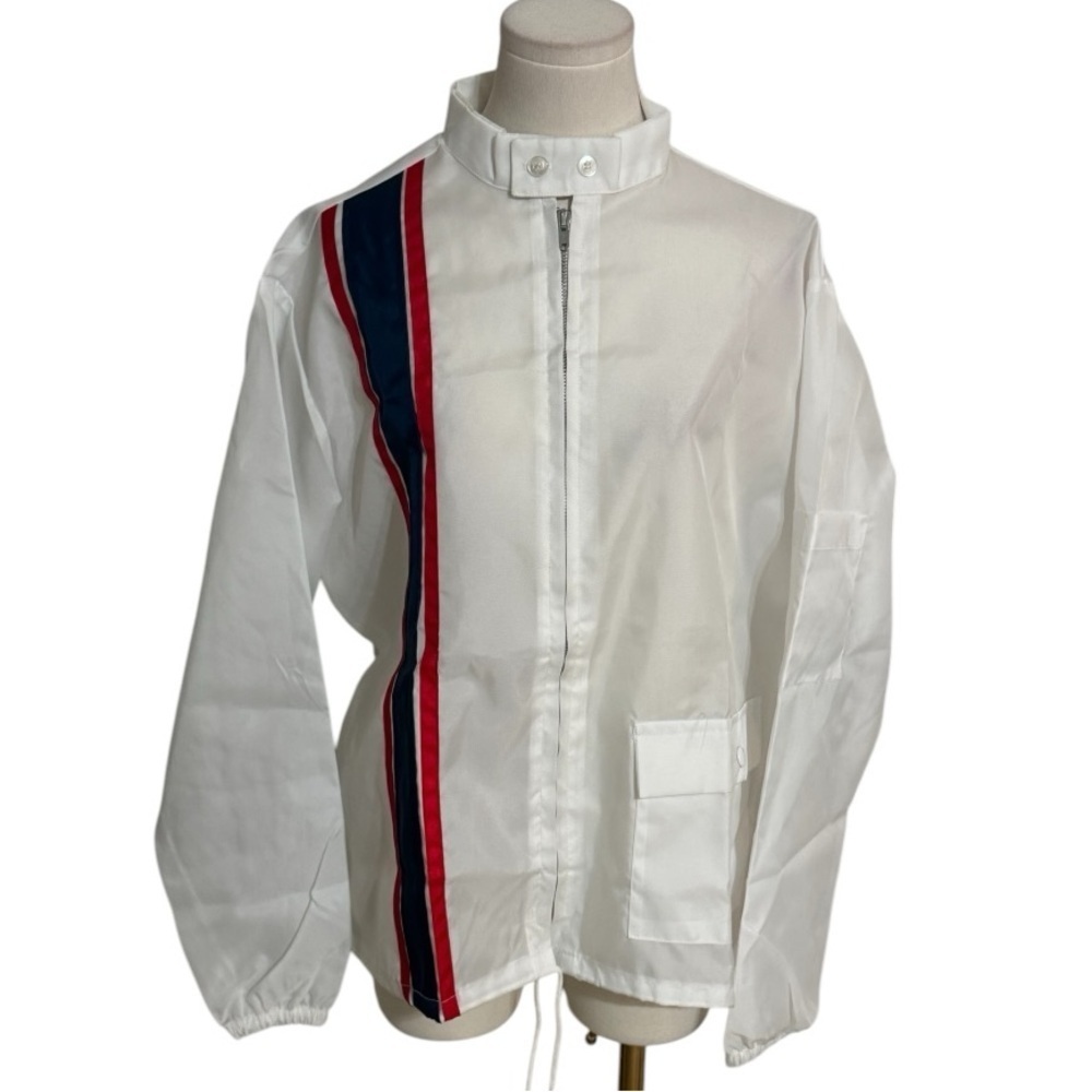 Vintage Swingster Jacket Red White Blue Patriotic 4th of July Windbreaker Size M